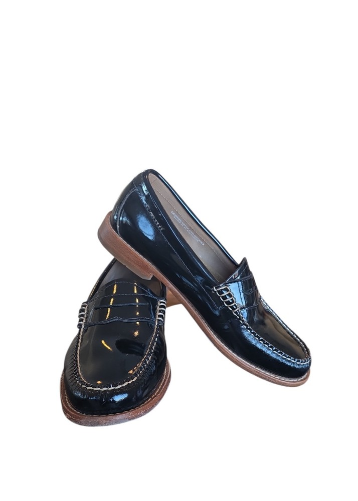 Women’s  G.H. BASS WEEJUNS Black Patent Leather Penny Loafers Size 6.5 M
