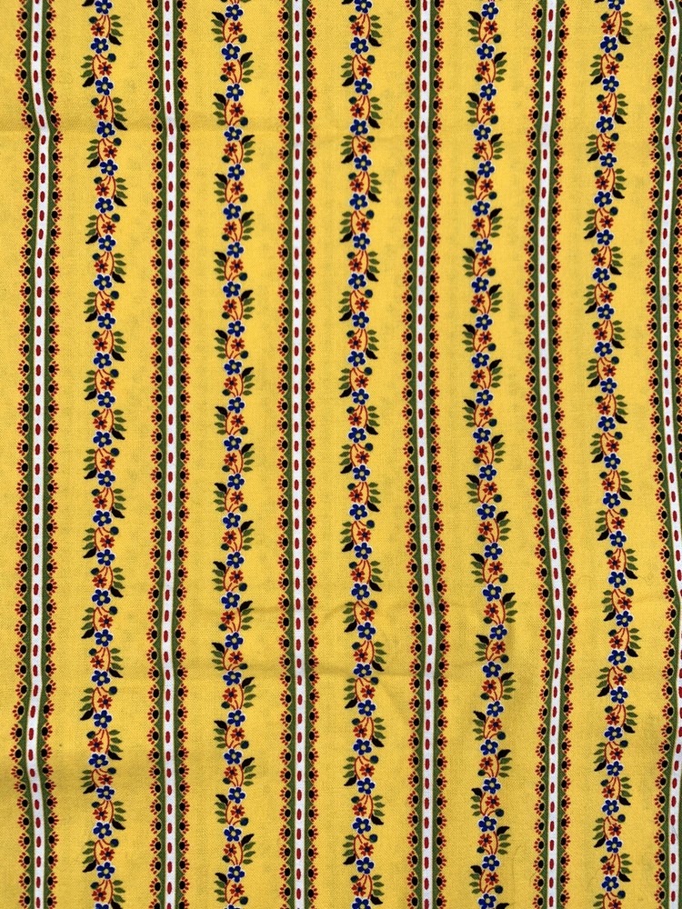 Michael Miller Fabric Marabel Floral Stripe Print Yellow 2 yards + 4 inches