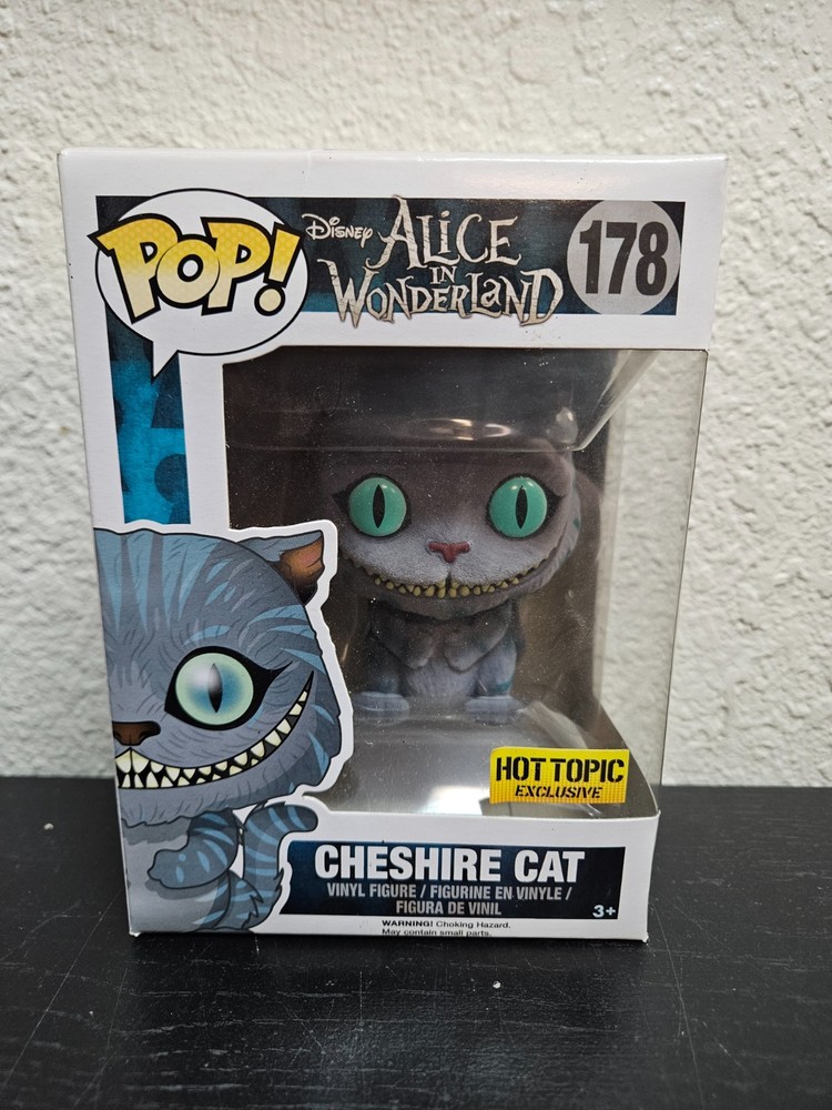 Funko Pop! Disney Alice In Wonderland Cheshire Cat #178 Flocked Hot Topic Excl