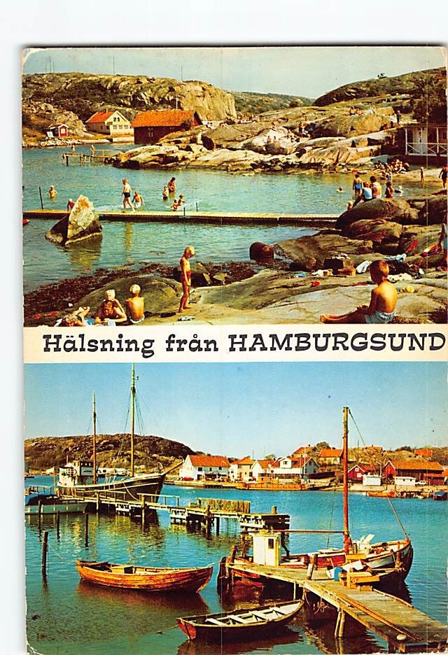 Postcard Scenes & Views Greetings from Hamburgsund Sweden