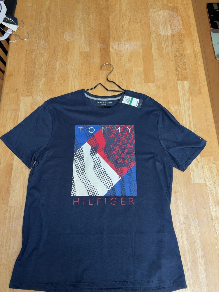 Tommy Hilfiger Men's Graphic Logo T-Shirt Navy