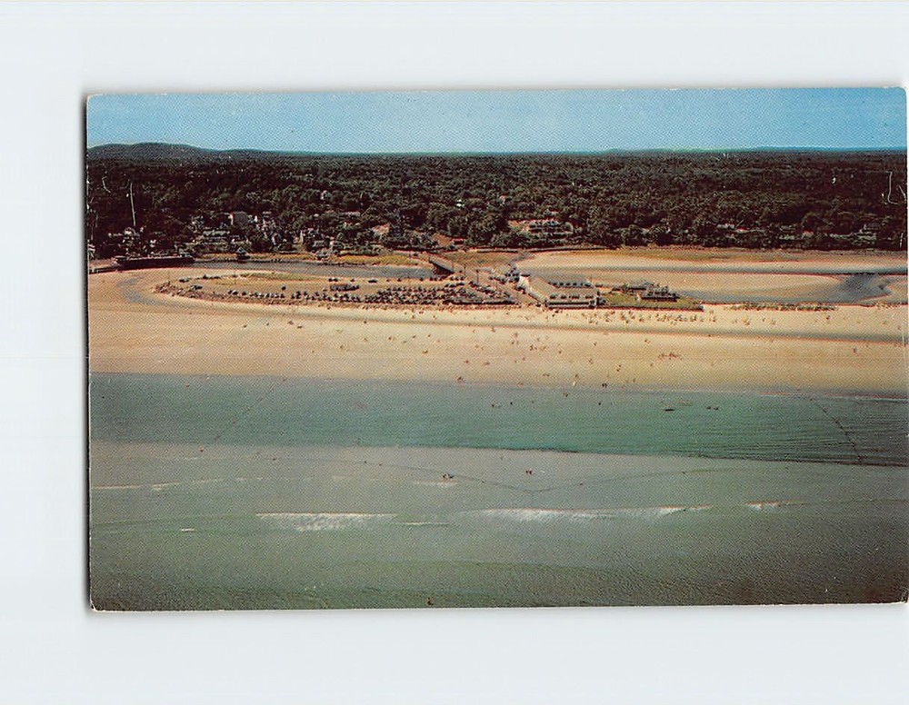Postcard Aerial View of Ogunquit River and Beach Ogunquit Maine USA