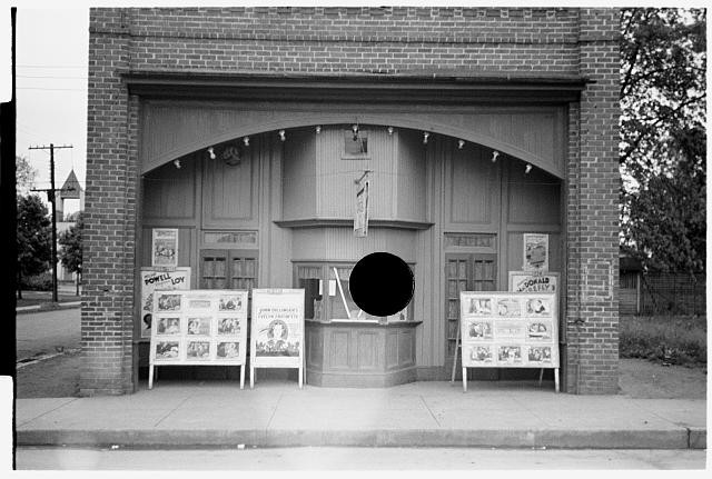 Movie Theater,Hillsboro,North Carolina,NC,April 1938,John Vachon,FSA,2