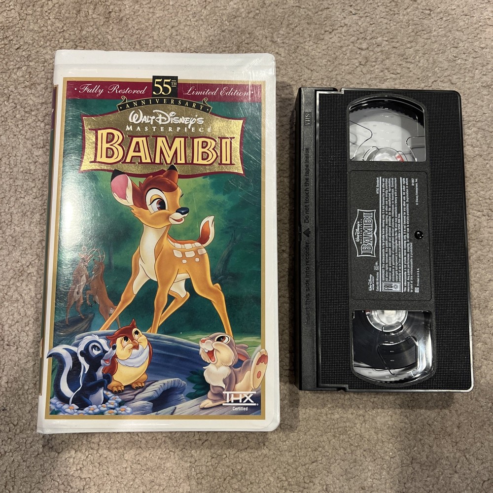 Bambi Walt Disney's 55th Anniversary Masterpiece Collection: VHS 1997 Clamshell