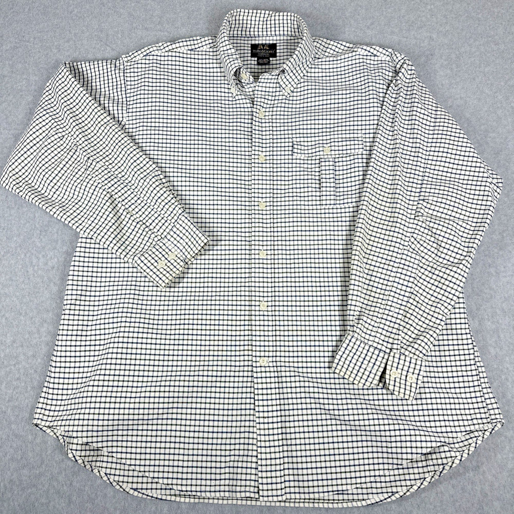 Willis & Geiger Vintage Men’s 17.5/34 Plaid Button Down Cotton Shirt