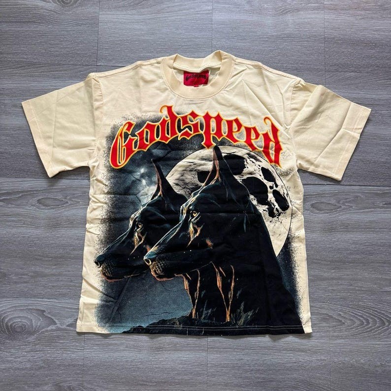 Doberman Moon Movie Godspeed  Graphic T-Shirt Mens