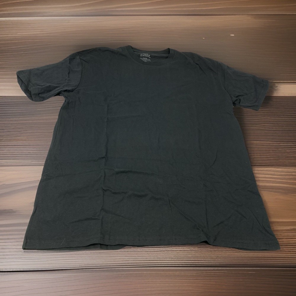 True Classic Men’s XL Extra Large Solid Black Short Sleeve Crew Neck T Shirt