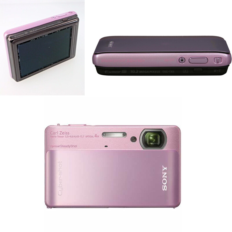 Rare Pink Sony Cyber-Shot DSC-TX5 10.2MP 4x Zoom Digital Camera Refurbished