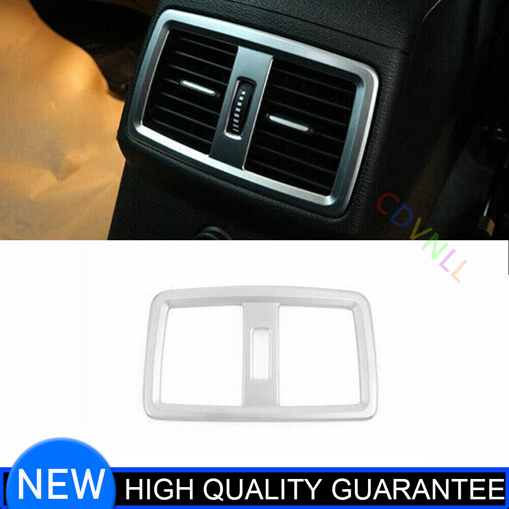 Fit For BMW X1 F48 2016-2021 Matte Silver Rear Air Outlet Vent Frame Decor 1PCS