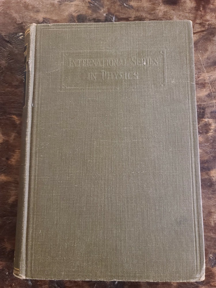 Introduction To Theoretical Physics John Slater 1933 1st Edition 6th Impression