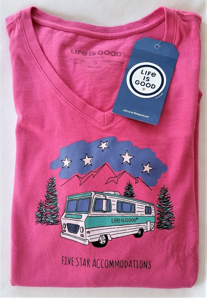 Life Is Good LS Shirt Crusher Vee Five Star Accommodations RV Chest38in Womens S-image