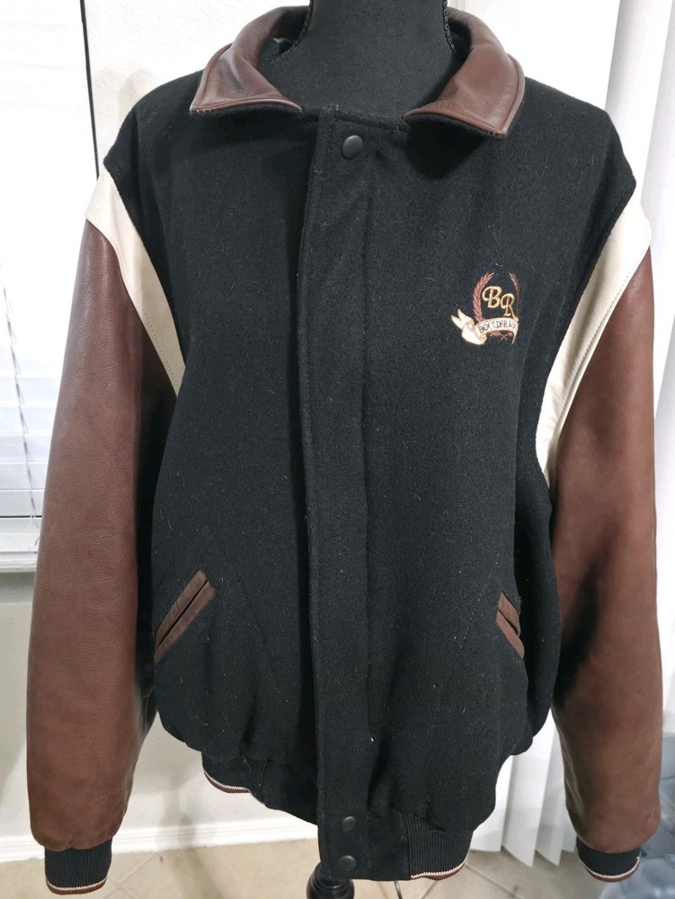 Men’s XL Dehen 1920 Boulder Ridge Jacket Black Wool And Satin