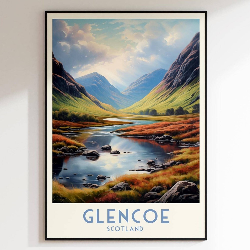 Glencoe Travel Print Scotland Print Scotland Home Decor Wall Art Wedding Gift