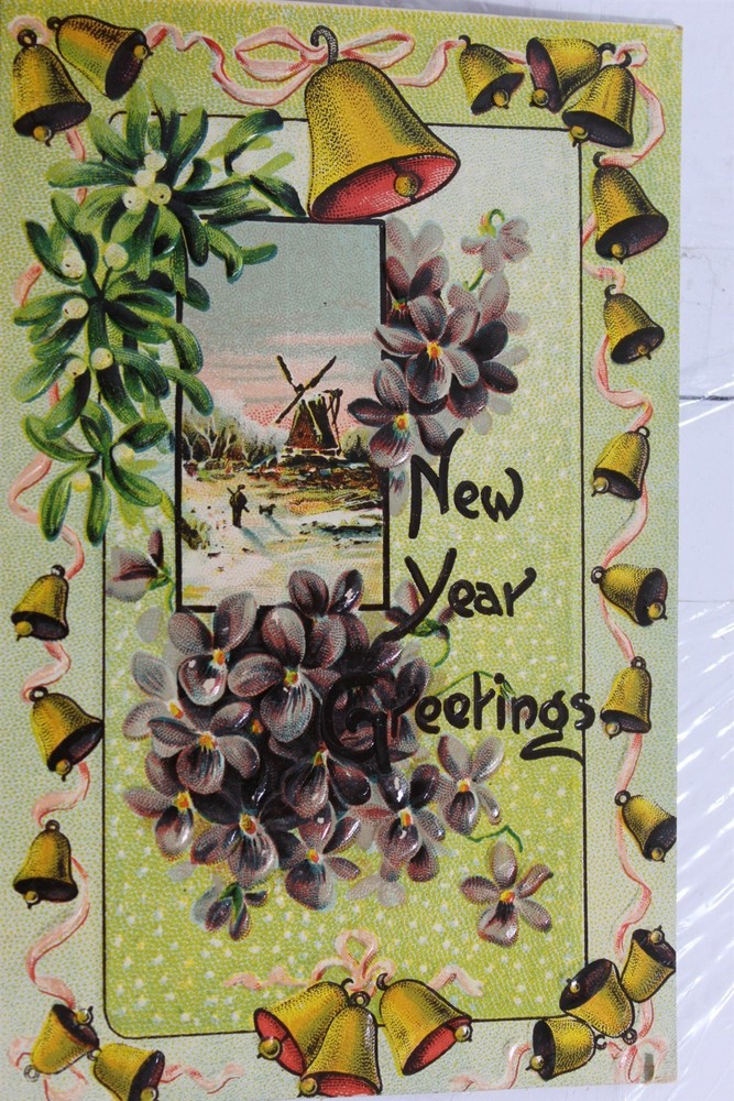 New Year Greetings Postcard Old Vintage Card View Standard Souvenir Postal Post