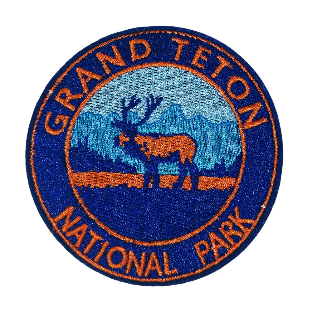 Grand Teton National Park Patch Embroidered Iron-On Applique Travel Souvenir