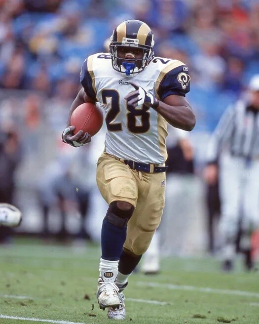 2001 St Louis Rams Marshall Faulk Nfl Football  8x10 PHOTO PRINT