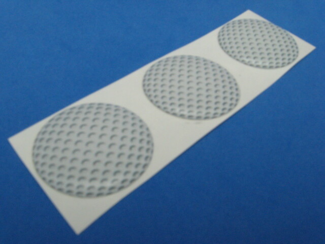 GOLF BALL INSIGNIA LOGO DOMED DECAL EMBLEM STICKER SET OF THREE #232