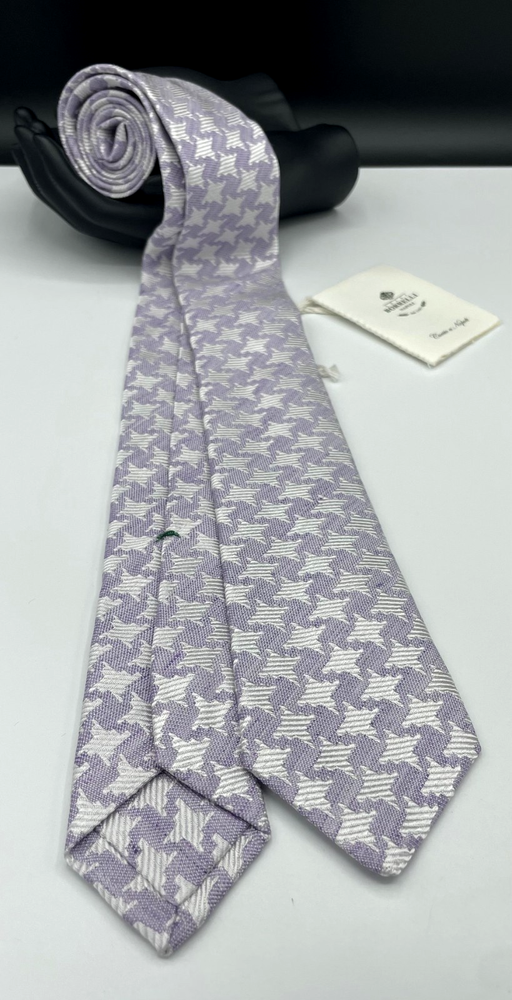 LUIGI BORRELLI Napoli Men's 100% Silk Tie ~ Lilac ~ Designer ~ Made in Italy!