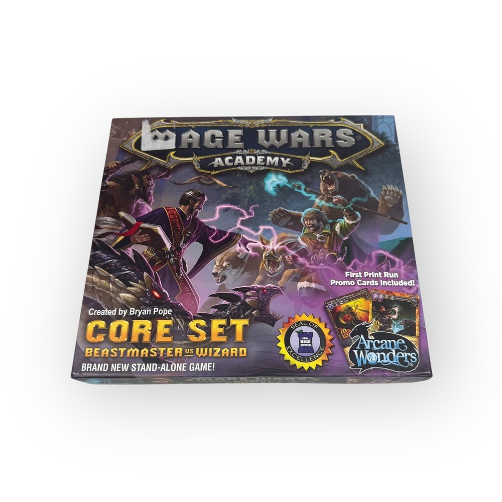 Mage Wars Academy Beastmaster vs. Wizard Core Set Complete Arcane Wonders