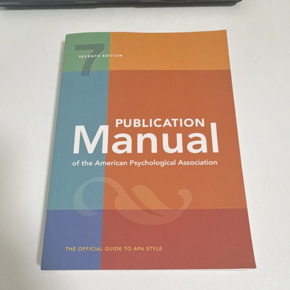 American Psychological Association APA Manual 7th Ed Paperback 427p
