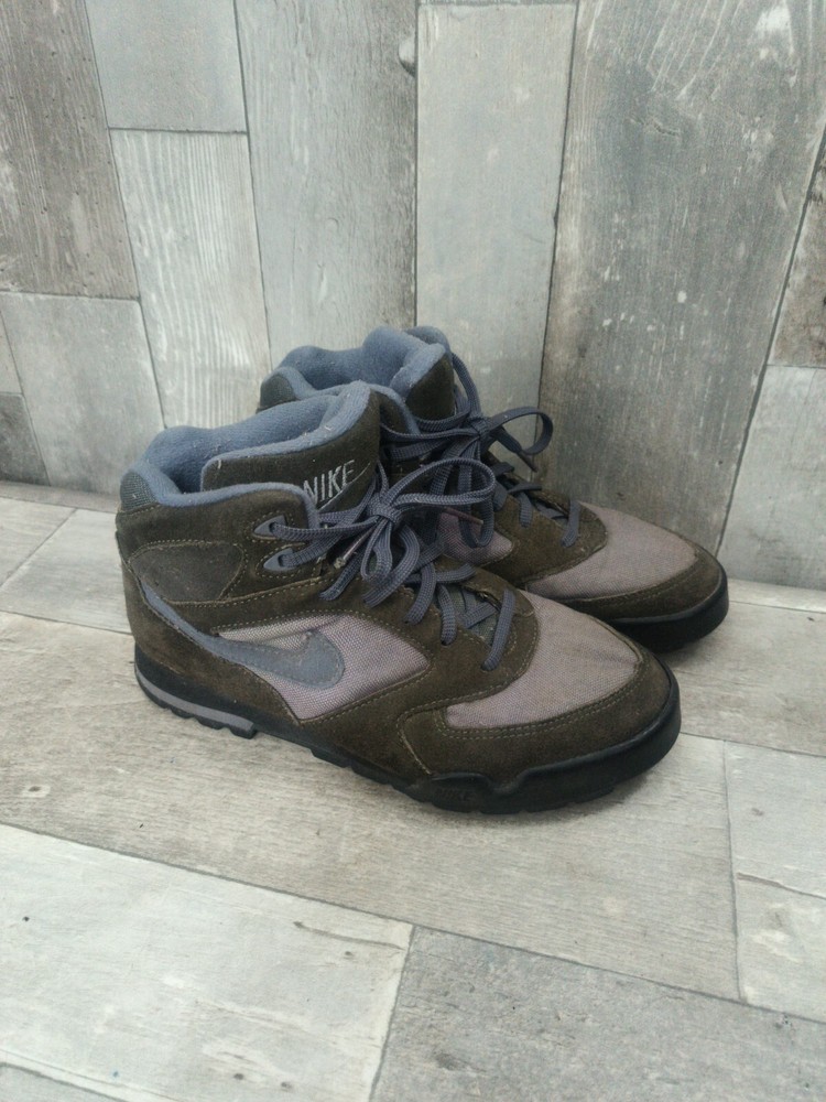 Vintage Nike Womens Caldera Hiking Boots 8.5 Purple Green Blue Suede 930406 t3