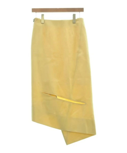 sacai Yellow Wool Maxi Skirt S Vintage Used Japan Made No Pockets