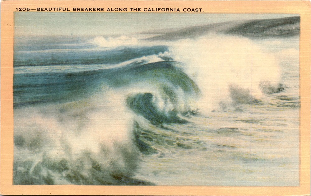 California Coast, Longshaw Card Co., Los Angeles, Southern California, Postcard