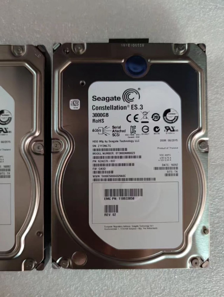 ST3000NM0023 3TB 7200RPM 6Gbps 3.5in SAS Server Hard Drive-