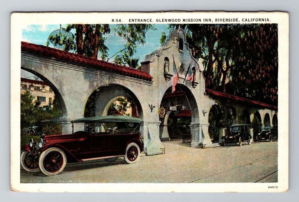 Riverside CA-California, Glenwood Mission Inn, Advertising, Vintage Postcard