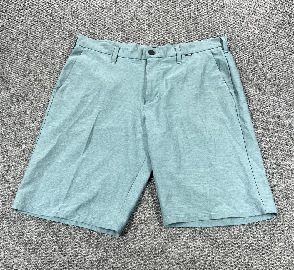 Hurley Nike Dri-FIT Hybrid Shorts Men 34 Turquoise Green Stretch Quick Dry Golf
