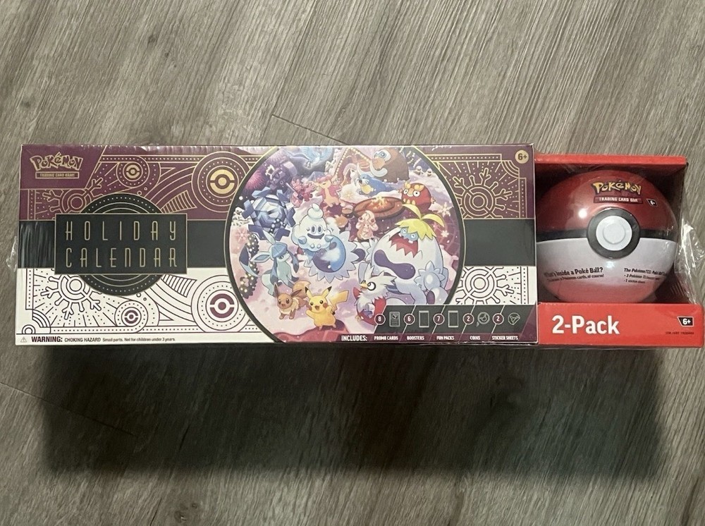 Pokemon 2025 Holiday Calendar New Factory Sealed 2 Pack - Costco Exclusive