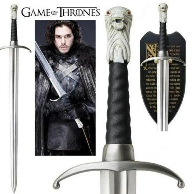 Longclaw Sword of Jon Snow, GOT Fantasy Display Sword with Wall Mount