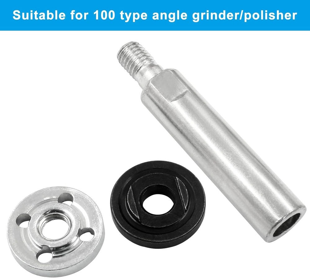 2 Sets M10 Thread Angle Grinder Extension Shaft Set for Enhanced Reach