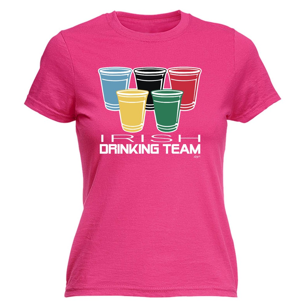 Irish Drinking Team Glasses - Womens T Shirt Funny T-Shirt Novelty gift tshirt