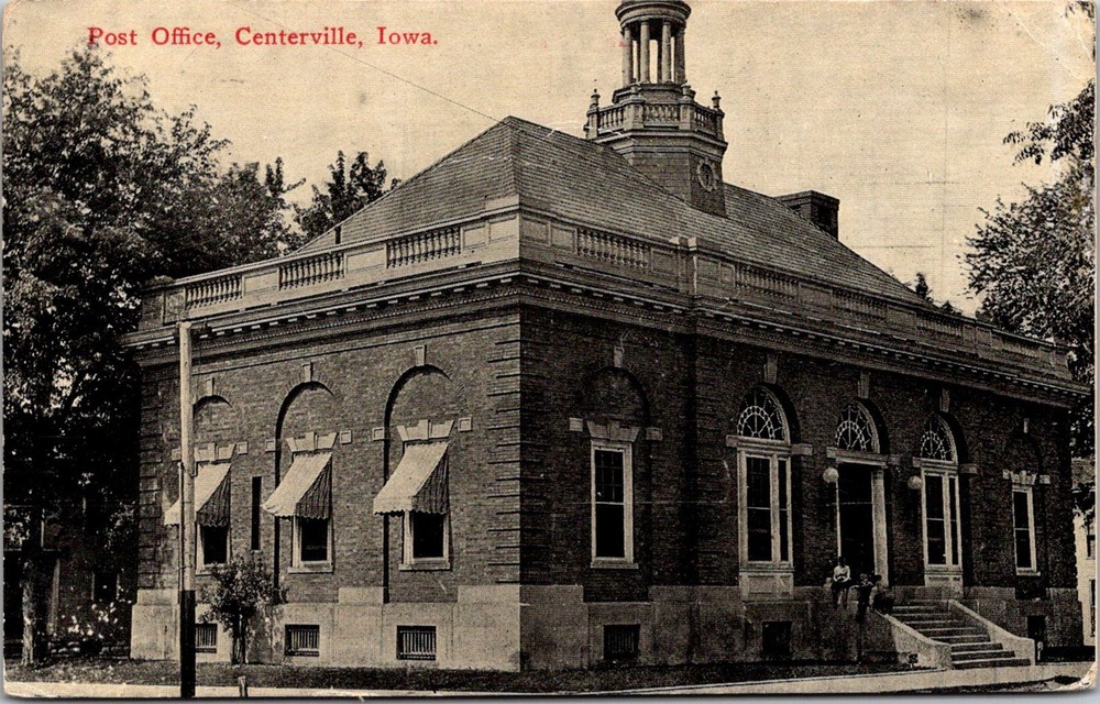 Dr Jim Stamps Postcard Post Office Centerville Iowa Posted 1911