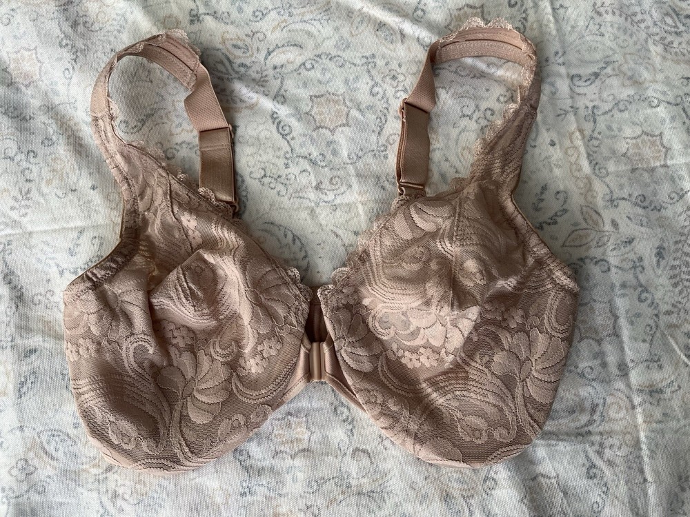 glamorise bra, 32DD Front- Closure Stretch Nude Bra