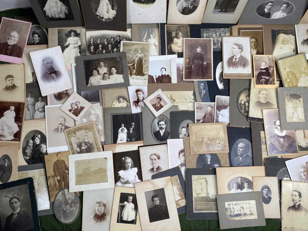 1880s HUGE LOT OF (100) CABINET CARD PHOTOGRAPHS and mounted photos AMERICANA #2