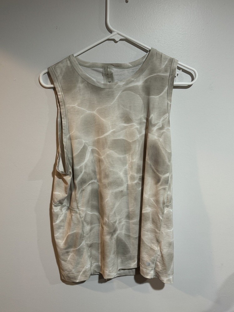 Calia Womens Size M Tan /White Tie Dye Tank Top