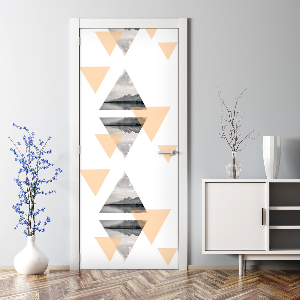 Lake Bubble Free Door sticker Adhesive Decal Pattern Home Decor Decal