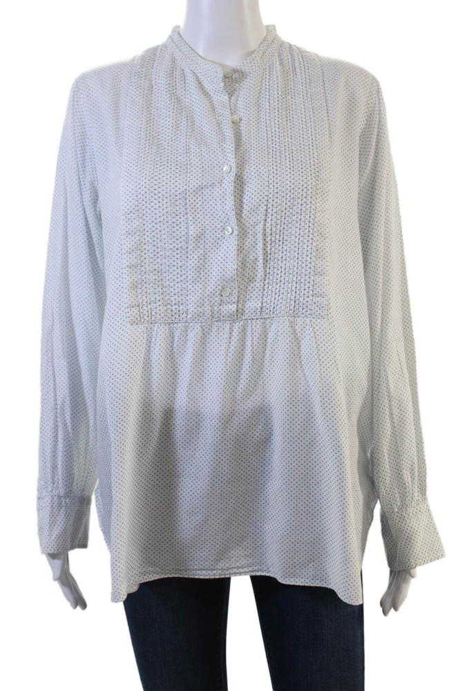 Nili Lotan Women Maternity Tunic White Polka Dot Long Sleeve Size LFree Shipping in US $100+ Orders | $6.95 Orders Below