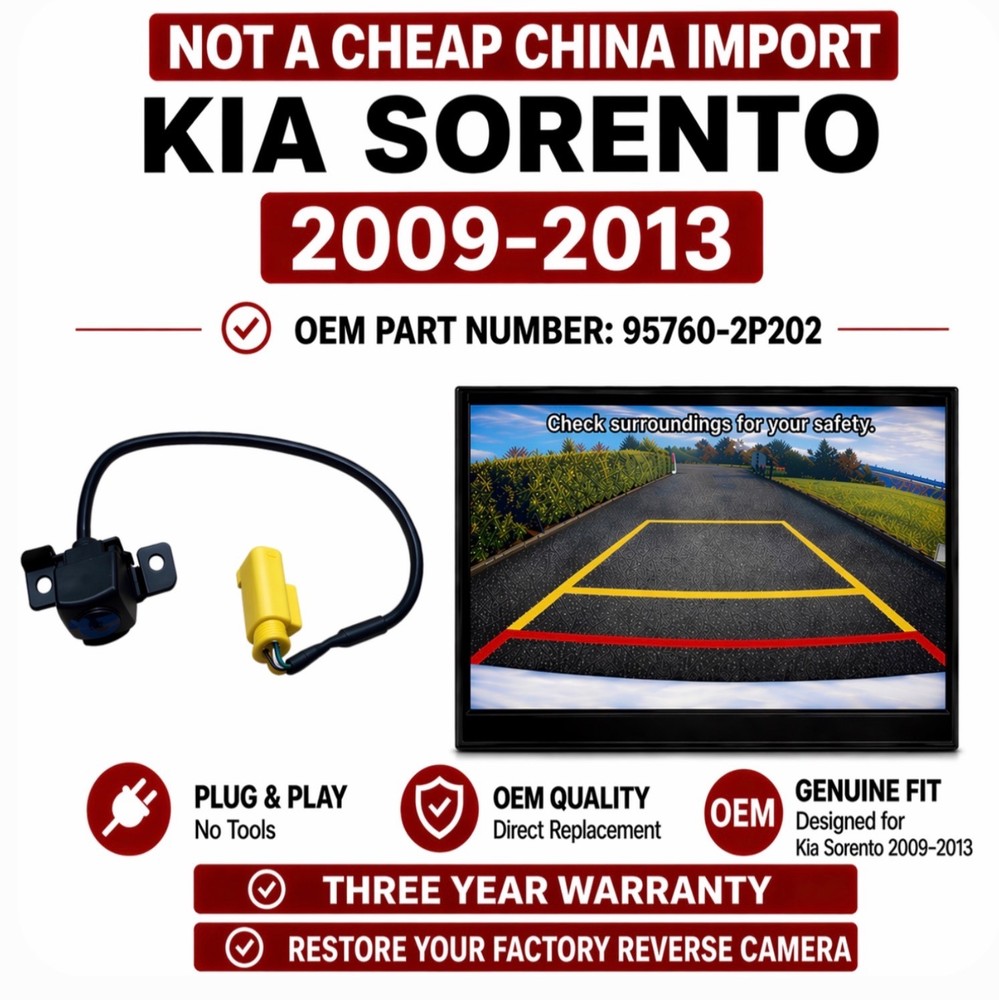 Kia Sorento Reversing Camera 2009‑2013 Wide Angle OEM Hi-Def Quality 95760-2P202