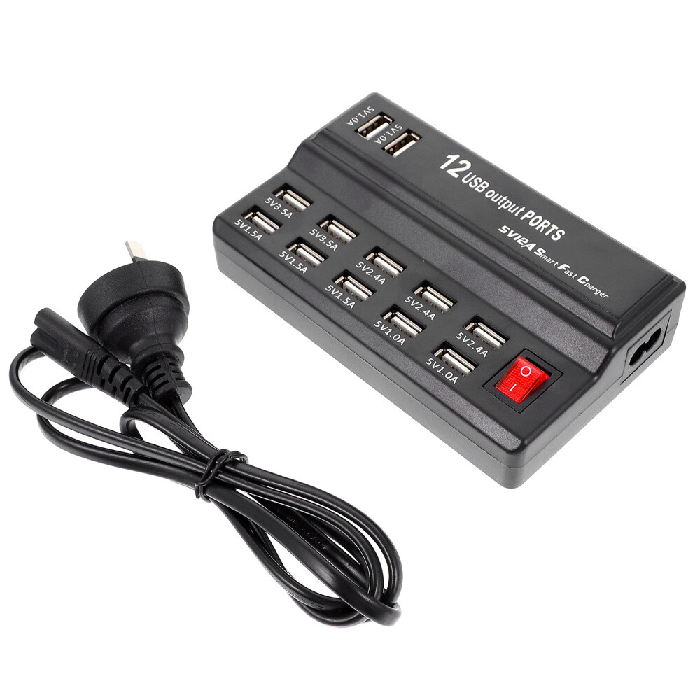 12 Ports Smart Charging Stand -port USB Charger
