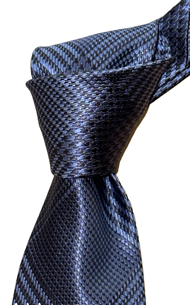 $335 NWT TOM FORD Blue w/ Navy Glen Plaid Check men's 3.5” woven neck Tie ITALY