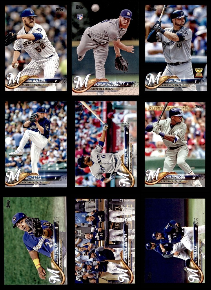 2018 Topps Brewers Almost Complete Team Set 8 - NM/MT 6419033 (27 / 30 cards)