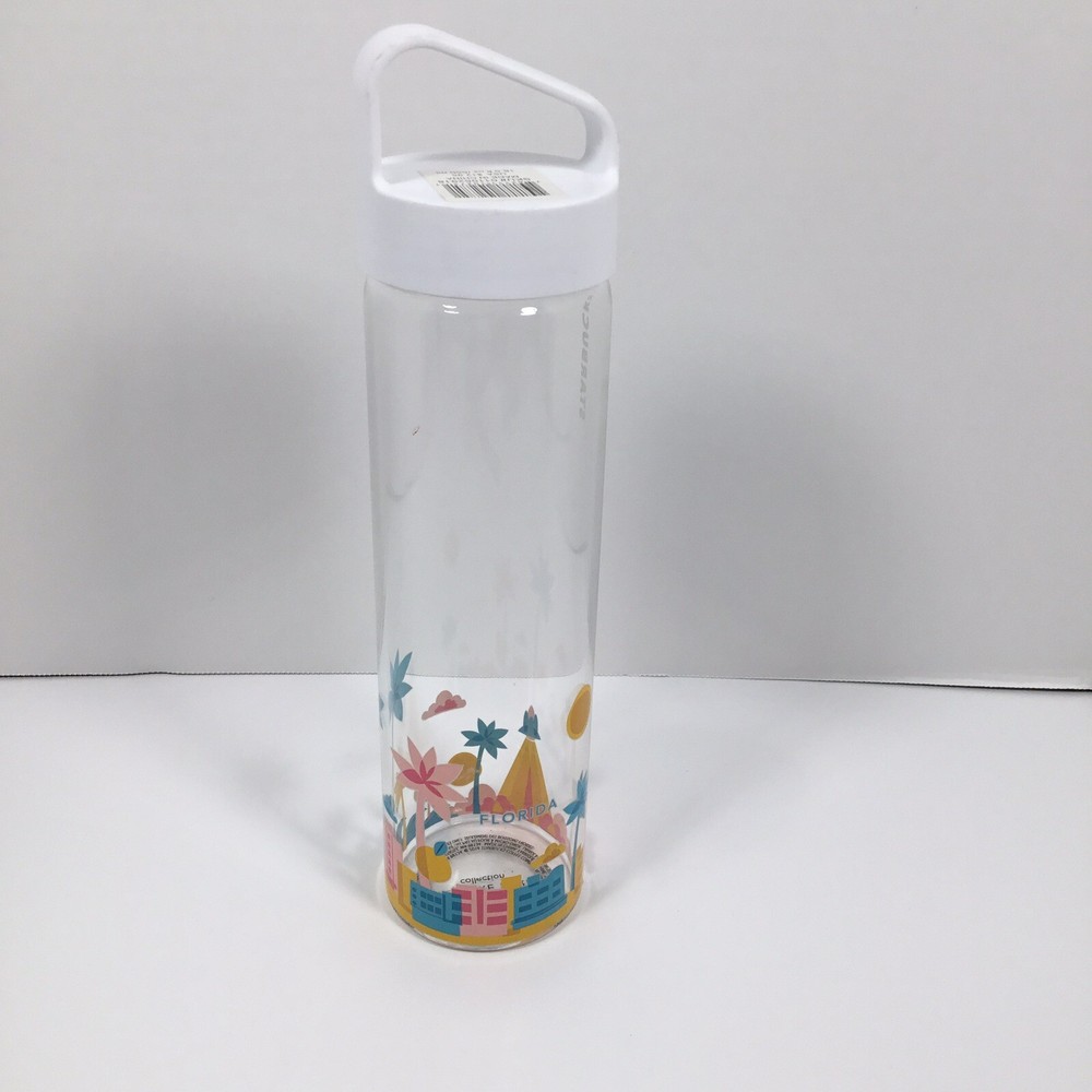 Starbucks YAH Florida 18.5 oz glass water tumbler NEW You Are Here Collection