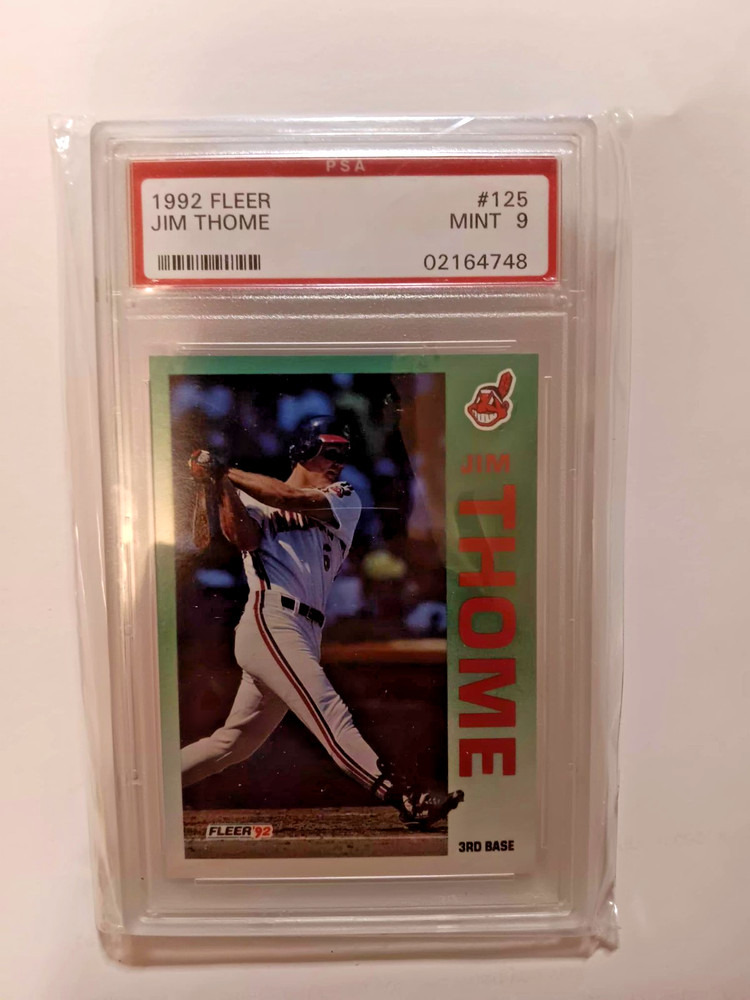 Jim Thome 1992 Fleer #125 PSA Graded 9 Mint 02164748 Baseball Card