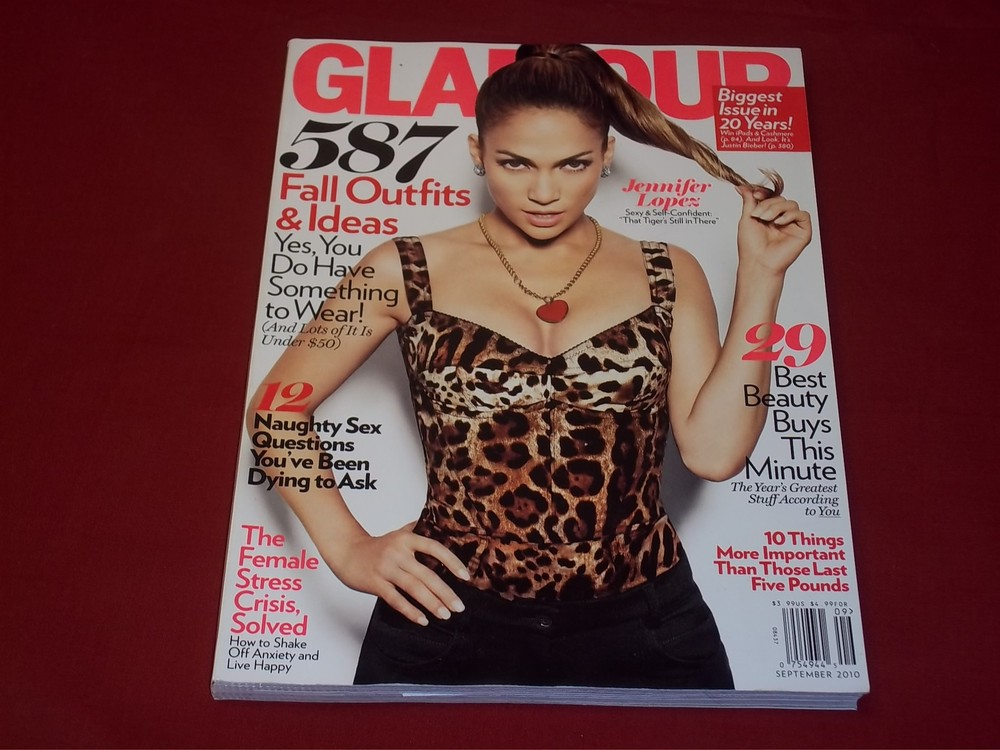 2010 SEPTEMBER GLAMOUR MAGAZINE - JENNIFER LOPEZ - FRONT COVER - PB 2391