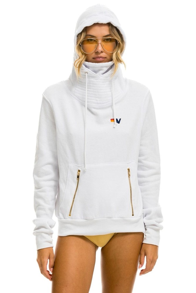 Aviator Nation Ninja Pullover Hoodie White NWT $220
