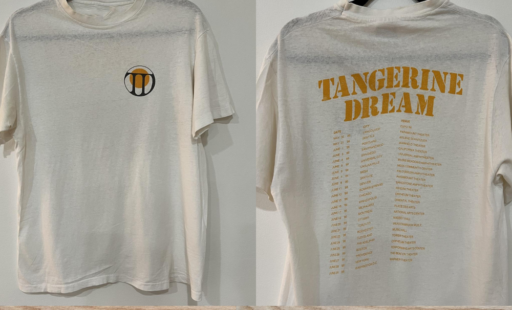 Tangerine Dream RARE 1986 NORTH AMERICAN Tour T-Shirt QA13