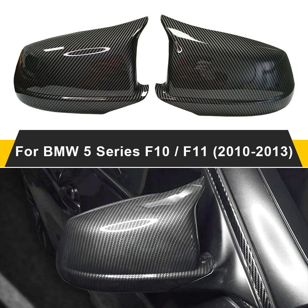 Carbon Fiber Side Mirror Cover Cap For BMW F10 F11 535i 528i Pre-LCI 2011-2013